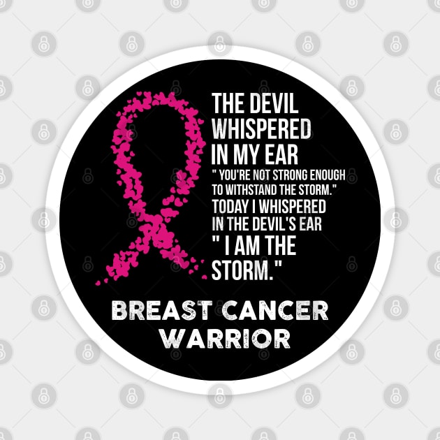 The Devil- Breast cancer Awareness Support Ribbon Magnet by HomerNewbergereq